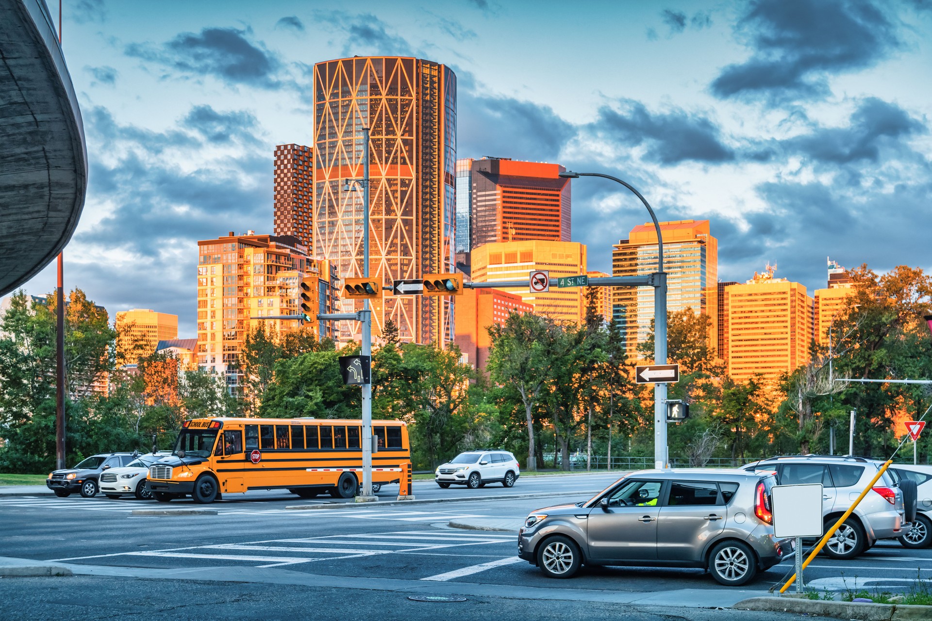 Downtown Calgary Alberta Canada Sunrise